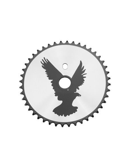 Steel Chainring Eagle 1/2 X 1/8 44t Chrome/Black.